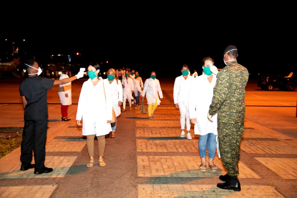 COVID-19 Response Over 100 Cuban Nurses Arrive Barbados (49741189981)