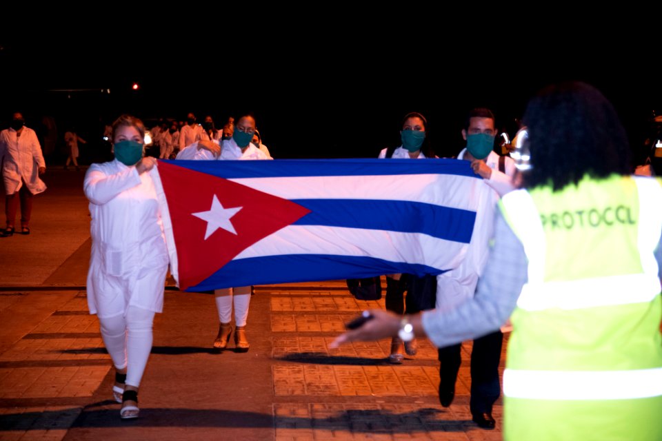 COVID-19 Response Over 100 Cuban Nurses Arrive Barbados (49741516022)