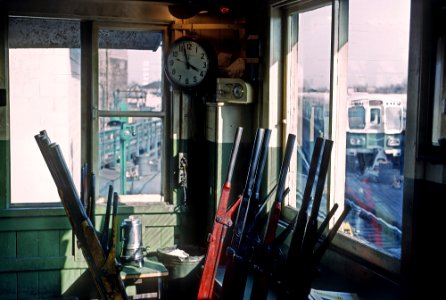 CTA interlocking tower at Logan Square Terminal, Chicago, IL on April 9, 1966 (22233628948) photo