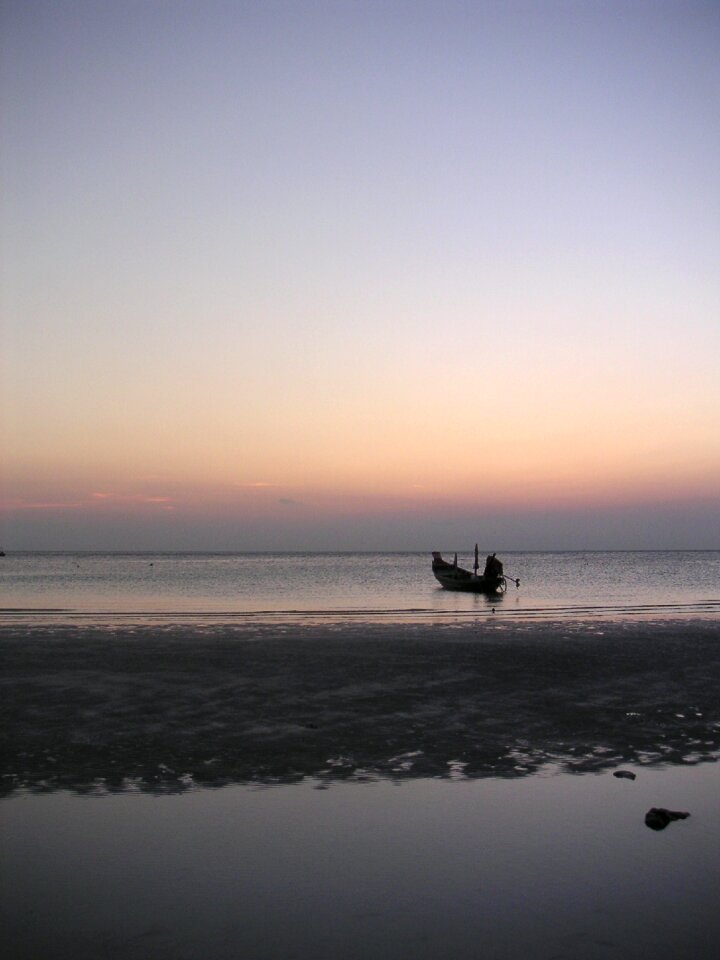 Abendstimmung sea boat