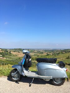 Lambretta scooter landscape photo