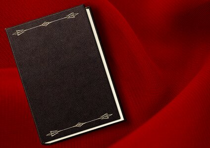 Embossed empty book cover photo
