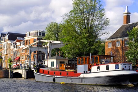 Ship canal amsterdam photo