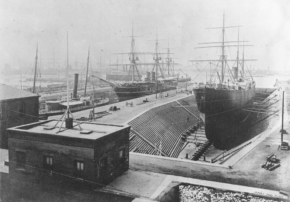 Erie basin dry docks Brooklyn, NY View of dry dock No1, 1896. (51165041879)