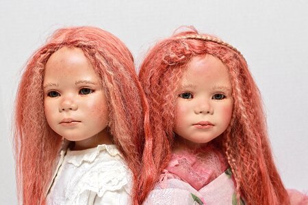 Serious dolls little girls