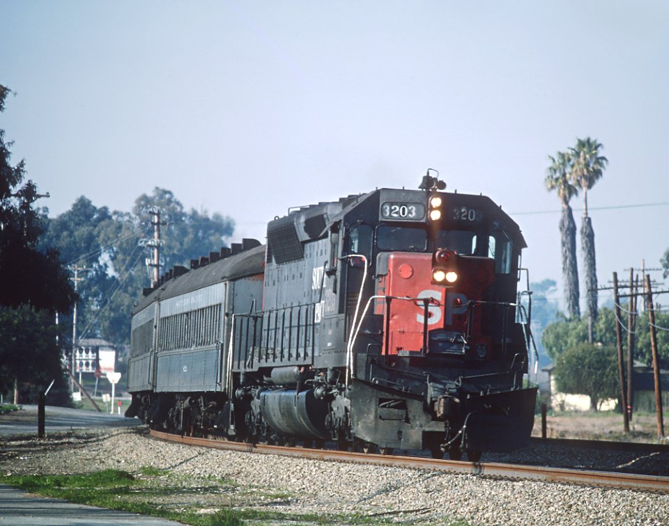 Four Trains Departing Millbrae with SP Power, January 1985 -- 6 Photos (31078201265)