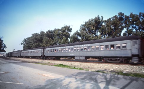 Four Trains Departing Millbrae with SP Power, January 1985 -- 6 Photos (31042460316)