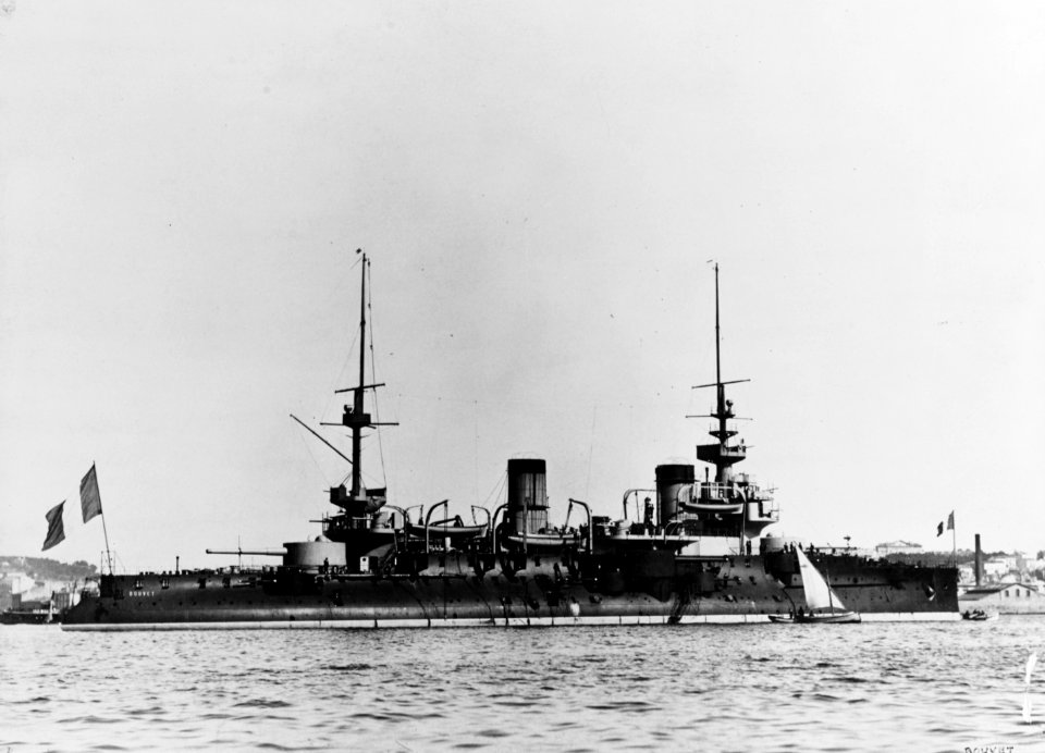 French battleship Bouvet at anchor at Toulon June 1912. (50790785667)