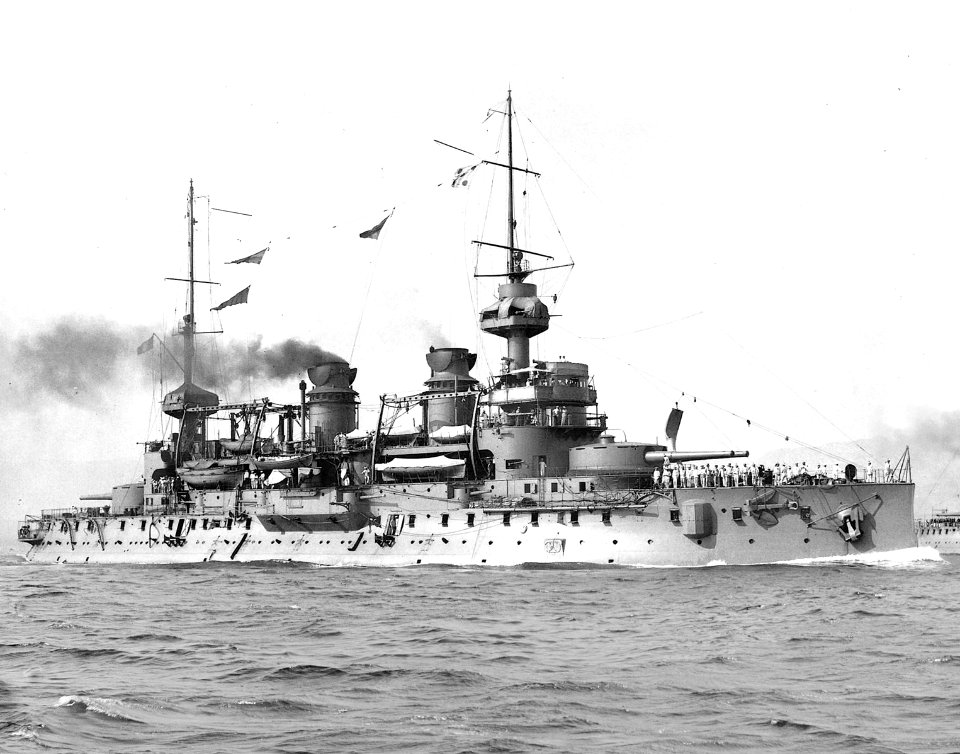 French battleship Gaulois (1896) one of three Charlemagne-class pre-dreadnought battleships built for the French Navy. (51012508070)