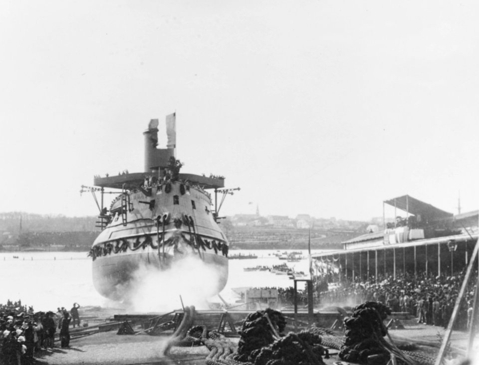 French Ironclad Formidable Launch Day at Lorient Naval shipyard, April 16th 1885. (50790812117)