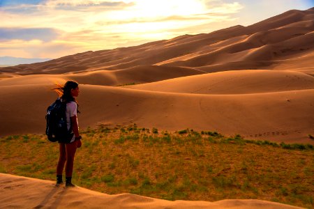Girl Standing in Dunes (49986157607)