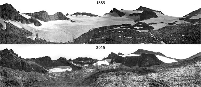 Glacier Processes Lyell Glacier (Yosemite National Park) Retreat (32519149086)