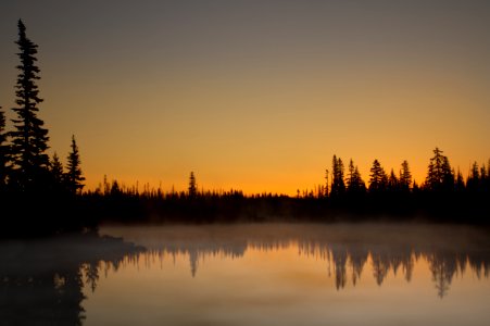 Golden sunrise and fog Big Lake, Oregon - Flickr - Bonnie Moreland (free images) photo