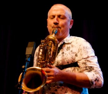 Henri Texier Hope Quartet, 30 november 2013 BIM Amsterdam - François Corneloup (51230781935)