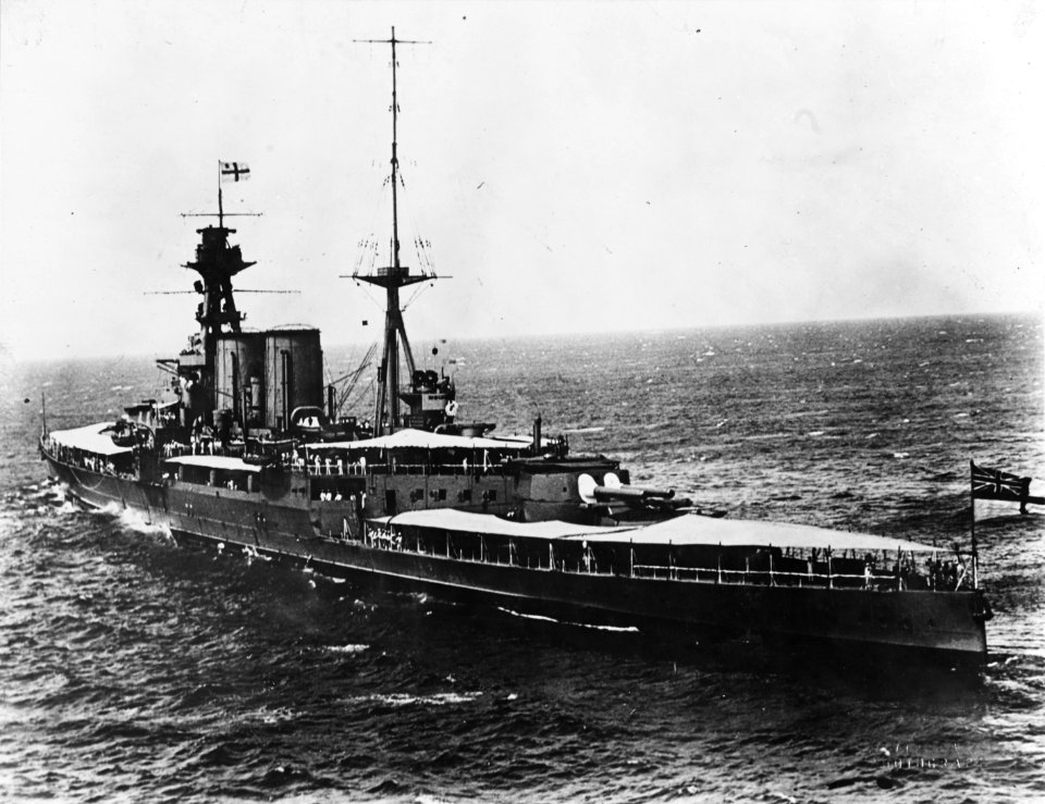 HMS Hood stern view date & Location unknown. (49694129776)