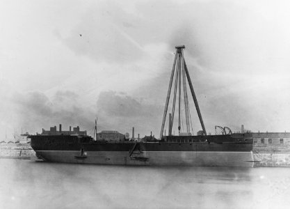 HMS Inflexible being fitted out at Portsmouth Naval Dockyard (1876) (50652462128)