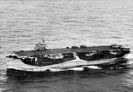 HMS Striker (D12) (Attacker-class) in the Pacific Ocean 1945. (48831325897)