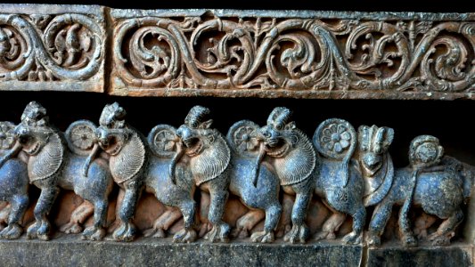 Hoysaleswara temple reliefs (51056373473) photo