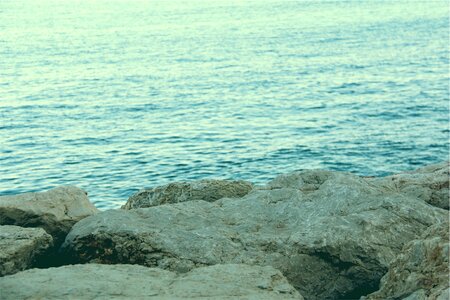 Boulders ocean sea
