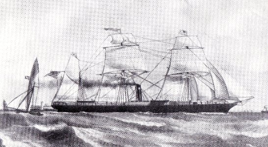 Inman Line steamship City of Glasgow built in 1850 and lost in 1854. (49022655448)