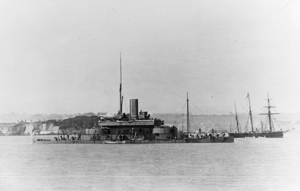 Ironclad HMS Hecate 1871 and Gunboat HMS Goshawk 1872. (51001755320)