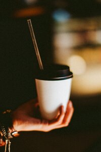 Espresso cup hand photo