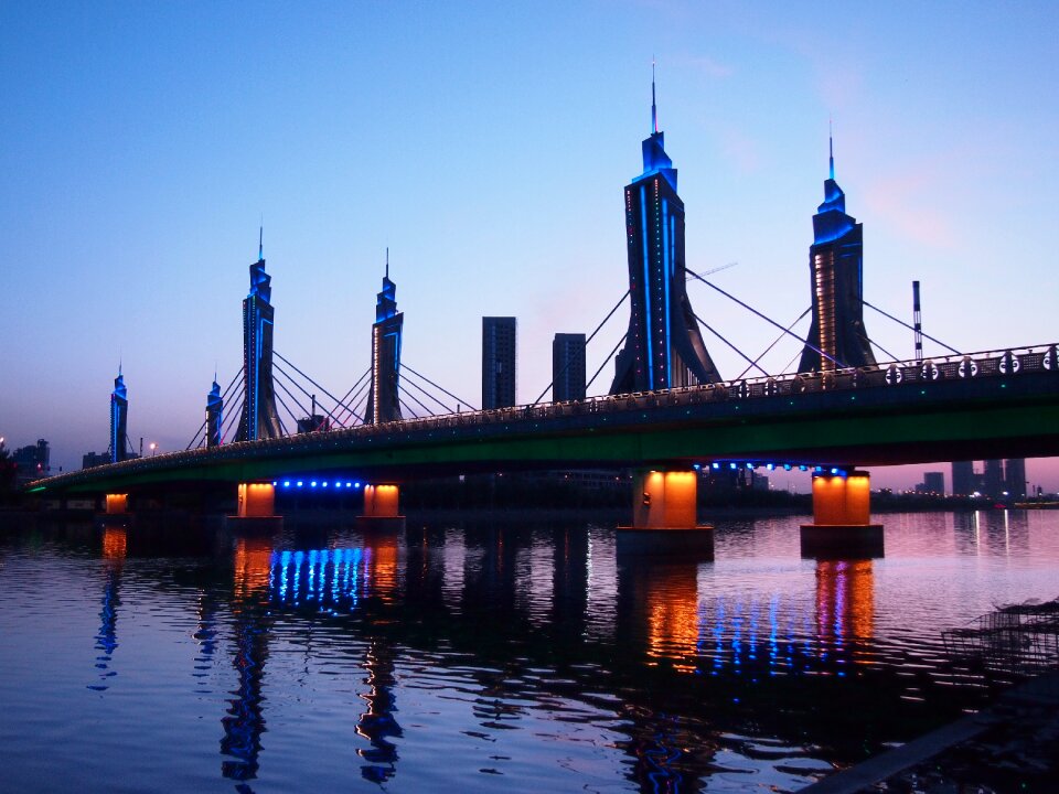 Bridge the grand canal blue