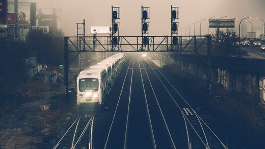 Transportation travel dark photo