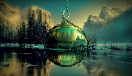 Decoration landscape sunrise