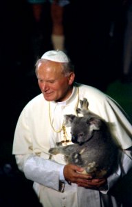Pope John Paul II holding a koala, Brisbane, 25 November 1986 (35107201405)