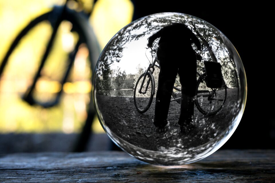 Photo sphere bike globe image