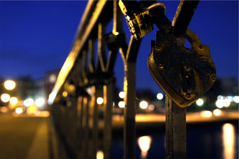 Railing night evening