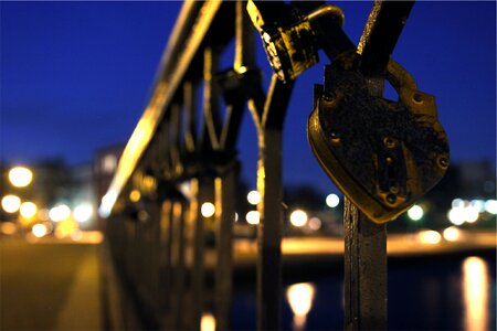 Railing night evening photo