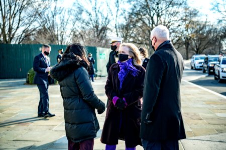 President Joseph R. Biden, Jr. and Vice President Kamala Harris participated in a Presidential Armed Forces Full Honors Wreath-Laying Ceremony at the Tomb of the Unknown Soldier at Arlington National Cemetery (50857644686)