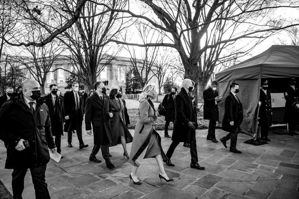 President Joseph R. Biden, Jr. and Vice President Kamala Harris participated in a Presidential Armed Forces Full Honors Wreath-Laying Ceremony at the Tomb of the Unknown Soldier at Arlington National Cemetery (50857743892)