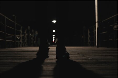 Wood boardwalk pier photo