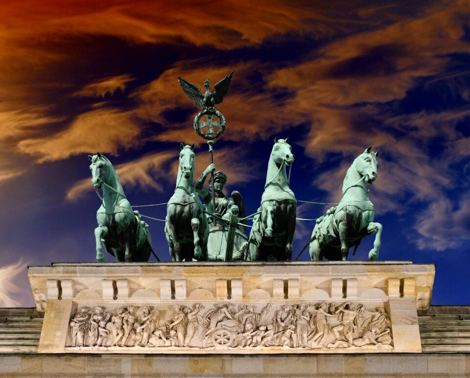 Berlin brandenburg gate quadriga photo