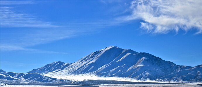 Panoramic winter mountain
