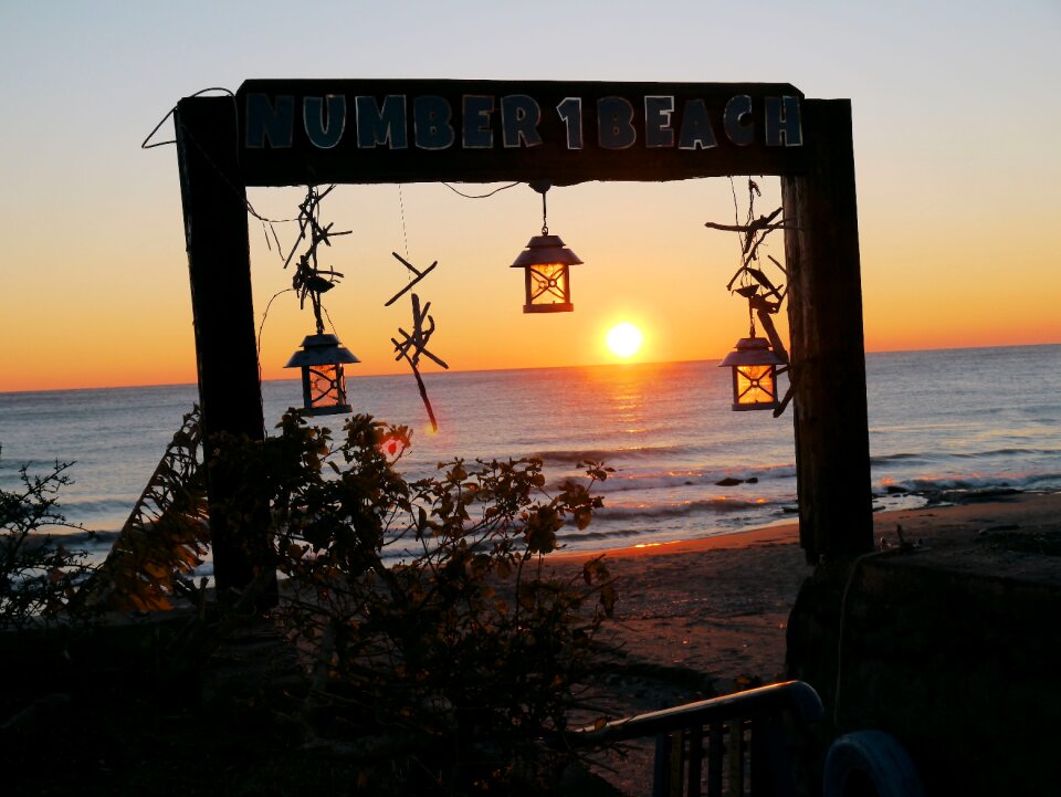 Sunset sea by the sea