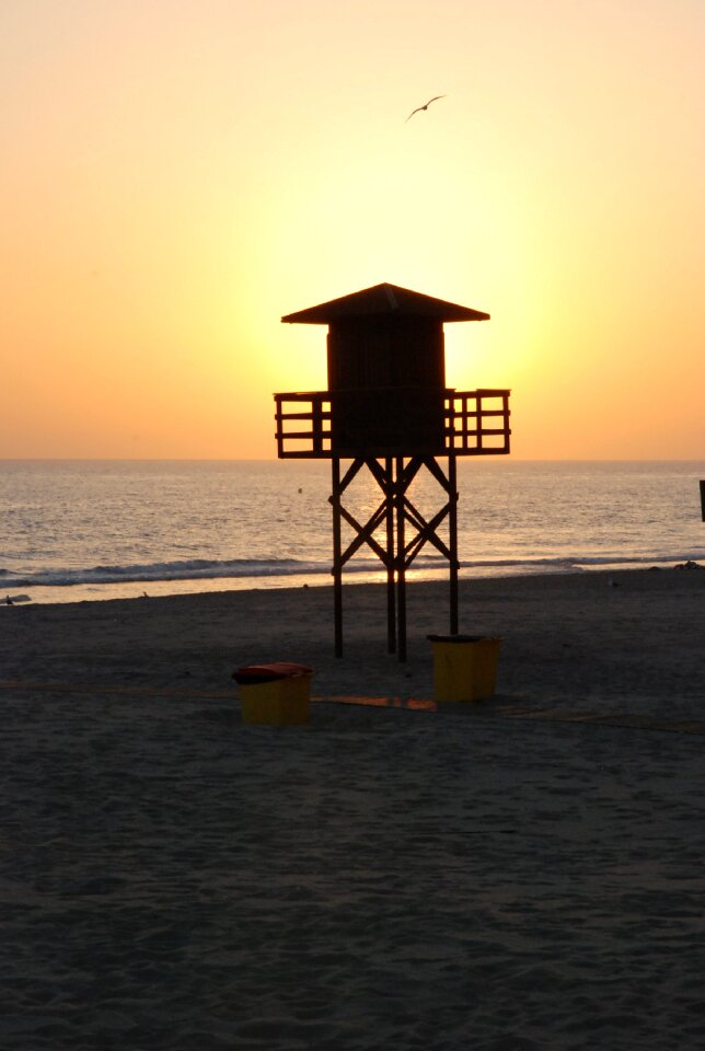 Cadiz beach sunset light
