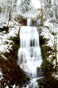 Royal Terrace Falls in snow, Oregon (47229698161) photo