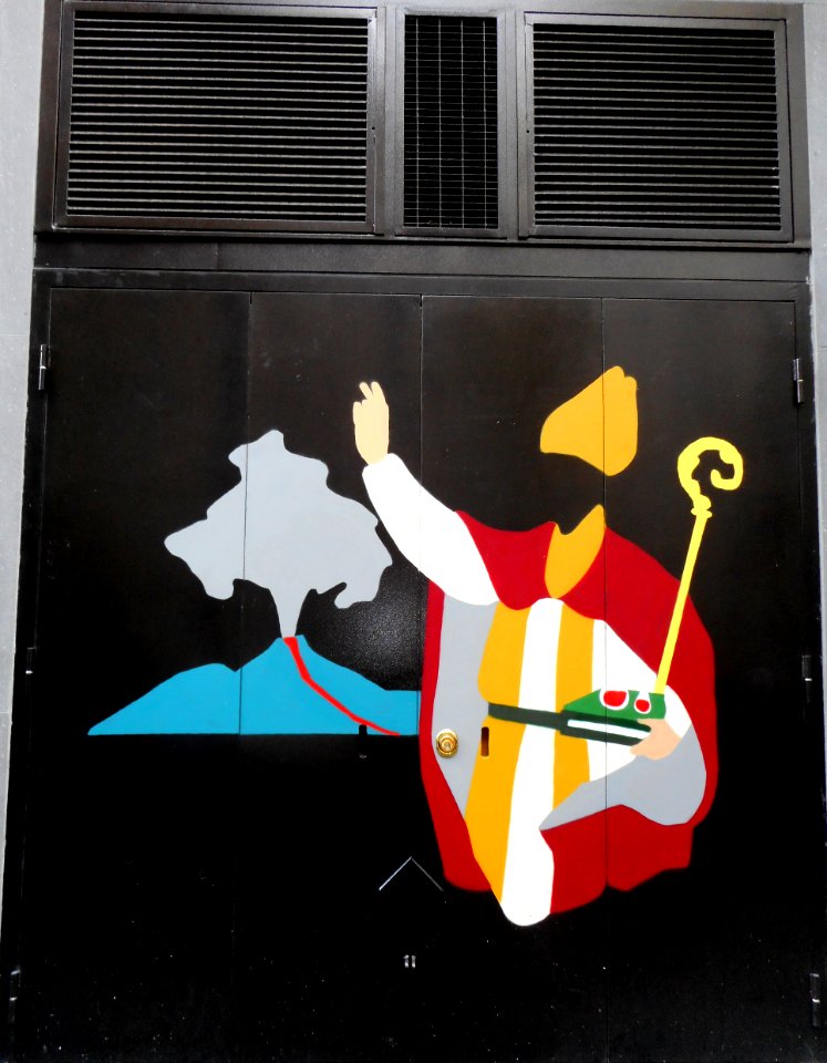 Saint January and Vesuvius - Street Art in Naples (38031544365)