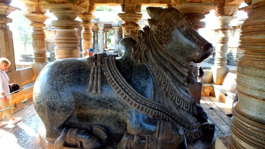 Sculpture at Hoysaleswara Temple (51057179917)