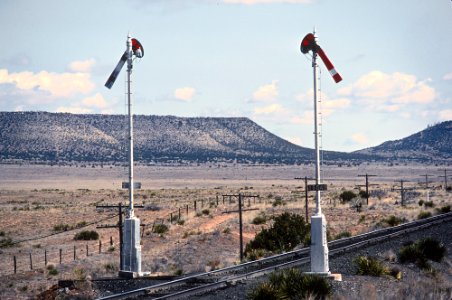 Semaphore 15048 and another between Torrance and Corona, NM on the Southern Pacific Carrizozo Subdivision (a.k.a. the Golden State Route) in April 1983 -- 6 Photos (32212882983)