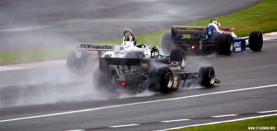 Silverstone Classic - Vintage F1 Cars In The Rain (19845979759)