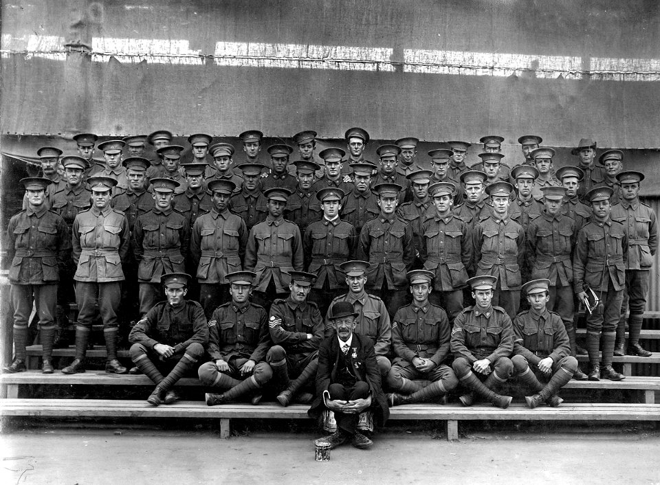 Soldiers of the 6th platoon, 32nd battalion at Cheltenham, c1914 (27173808746)