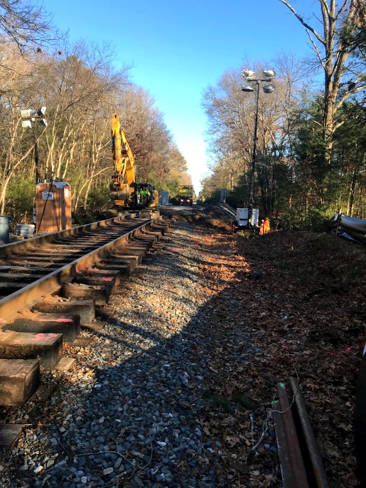 South Coast Rail, January 2020, Lakeville Track Removal (49357372387)