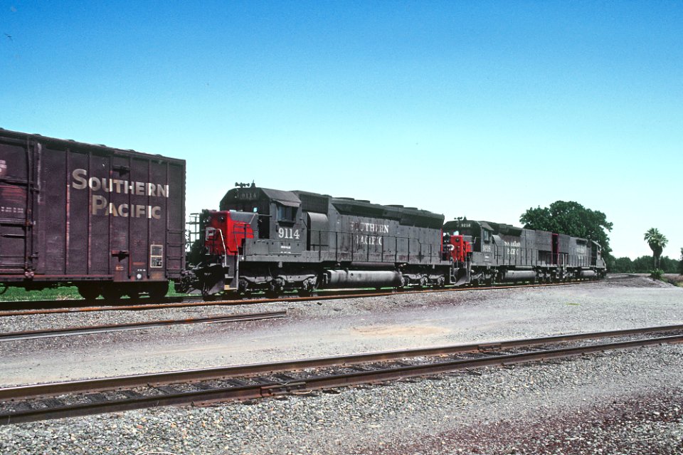 SP 8559 Coming at You in Tehama, CA in August 1982 -- 4 Photos (32985241722)