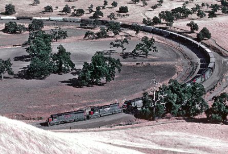 SP 8824 west of Bealville, CA in September 1982 -- 3 Photos (32872266682)
