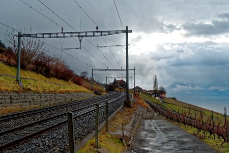 Railway line train railway